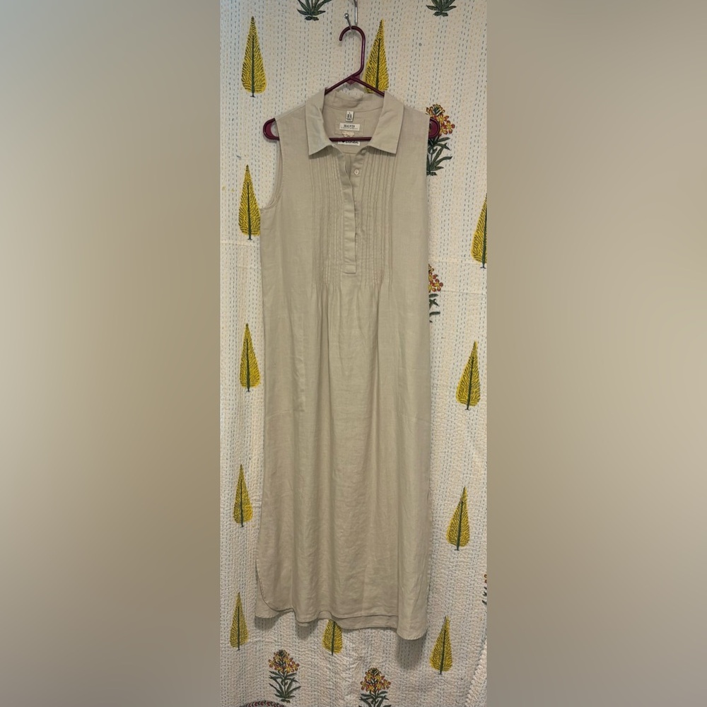 Malvin linen dress with pockets. Size L
